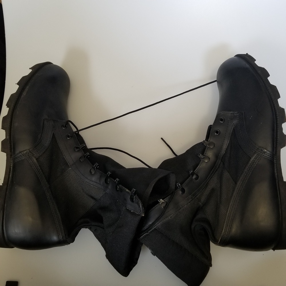 Ro-Search Boots Mens 14 Wide Black Military Combat Spike Protective Jungle - Picture 4 of 11